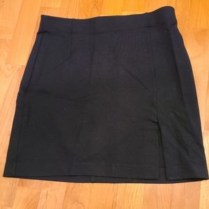 Dynamite Black Mini Skirt with Side Slit